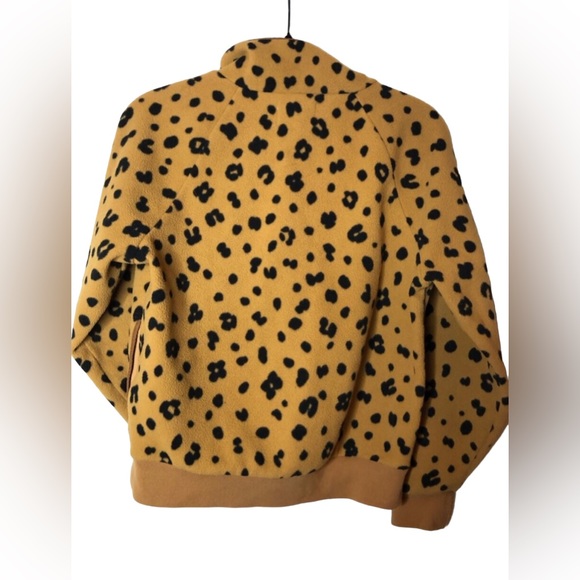 Madewell MWL Betterfleece Half-Zip Sweatshirt in Cheetah Print Size Small - Picture 6 of 7